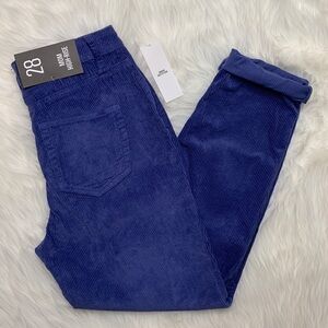 BDG/Urban Outfitters Wide Wale Corduroy Mom Jeans in Blue NWT size 28